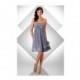 Bari Jay Short Chiffon Bridesmaid Dress with Flowers 328 - Brand Prom Dresses