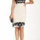 Sue Wong - Floral Embroidered Trim Sheath Dress R5105 - Designer Party Dress & Formal Gown