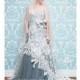 Modern Trousseau - Fall 2015 - Storm Asymmetrical Blue Lace Sheath Sweetheart Wedding Dress - Stunning Cheap Wedding Dresses