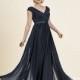 Jade J195056 - A-Line Blue V-Neck Chiffon - Formal Bridesmaid Dresses 2018