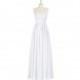 White Azazie Milagros - Chiffon Back Zip Sweetheart Floor Length Dress - Simple Bridesmaid Dresses & Easy Wedding Dresses