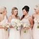 Different Short Dresses From A Similar Colour Palette - Emphasising The Bride In A Long White Gown. ~ E.A 