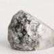 Eco Resin Multifaceted Translucent Grey Ring With Metallic Silver Flakes ($30.00) - Svpply 