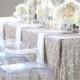 Sparkly Linens. If It's Too Expensive To Put These Linens On Every Table At Your Reception, Try Every Other Table Or Every Third Table...o… 