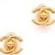 Chanel Turn Lock CC Earrings (Previously Owned)