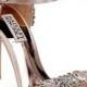 Badgley Mischka Tampa Embellished D'Orsay Ankle Strap Sandals 