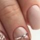 Peach Nude Nails With Rose Gold And Silver Accents.  #nails #nailart #sparklenails #naildesigns ― Re-pinned By Breanna L. ~Follow Me A… 