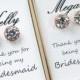 Bridesmaids EarringsPersonalized Bridesmaids By ThePeachMambo 