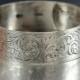 Victorian Engraved Sterling Silver Bangle Bracelet English Antique Jewelry Wide Vintage