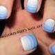 Today's Daily Nail Art Is This Blue Striped Gradient Design By Nevsnailart. If The Sponged Technique Is Too Difficult For You, Perhaps Th… 