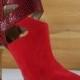 Luichiny Tippy Toes Cut Out Red Snake Ankle Boot Boutique