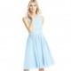Sky_blue Azazie Victoria - Scoop Knee Length Illusion Chiffon And Lace Dress - Charming Bridesmaids Store