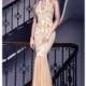 Baccio Couture - Ericka - 2789 Painted Long Mesh Evening Dress - Designer Party Dress & Formal Gown