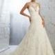 Morilee by Madeline Gardner 2018 Kailani 1708 Lace Beading Ivory Elegant Chapel Train Aline Jewel Sleeveless Bridal Dress - Rich Your Wedding Day