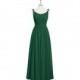 Dark_green Azazie Lanette - Scoop Strap Detail Floor Length Chiffon And Charmeuse Dress - Charming Bridesmaids Store