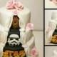 Star Wars Wedding Cake Wedding Cake With Little Surprise For The Husband On The Back. He Is A Big Star Wars Fan. 