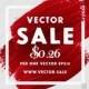 Vector Sale Banner Poster red art brush acrylic stroke paint background