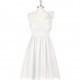 Ivory Azazie Alyssa - Sweetheart Chiffon Knee Length Strap Detail Dress - Simple Bridesmaid Dresses & Easy Wedding Dresses