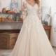 Morilee Maira 8110 Long Sleeve Lace Ball Gown Wedding Dress - Crazy Sale Bridal Dresses