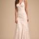 BHLDN 2018  Lure Fit & Flare Tulle Ivory V-Neck Cap Sleeves Elegant Appliques Sweep Train Bridal Dress - Brand Prom Dresses
