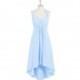 Sky_blue Azazie Annabel - Asymmetrical Chiffon Halter Back Zip Dress - Simple Bridesmaid Dresses & Easy Wedding Dresses