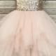 Sequin Top Flower Girl Glam Dress Blush, Rose Gold/ Champagne  and Ivory Gold Sequin Top Dress rose gold sequin top dress big bow
