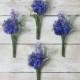 Blue Boutonniere, Silk Flower Boutonniere, Boutonniere, Wedding Boutonniere, Cornflower Boutonniere, Royal Blue, Lavender, Groom, Groomsmen