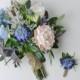 Wildflower Bouquet, Wedding Bouquet, Bridal Bouquet, Blue Wildflower Bouquet, Boho Bouquet, Blue, Rustic Bouquet, Faux Bouquet, Silk Flowers