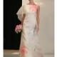 Angel Sanchez - Fall 2012 - Floral Chiffon Sheath Wedding Dress with One Sleeve - Stunning Cheap Wedding Dresses