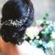 Bridal hair vine, Wedding hair accessories, bridal halo bridal crown, pearl and crystal hair vine ,Bridal hair comb, Delicate hair vine