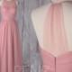 Bridesmaid Dress Dusty Pink Tulle Dress,Wedding Dress,Illusion Sweetheart Maxi Dress,Halter Sleeveless Prom Dress,A-Line Party Dress(HS488B)
