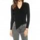 Vogue Asymmetrical Split Front Slimming One Color Fall Casual 9/10 Sleeves Sweater - Bonny YZOZO Boutique Store