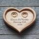 Heart shaped Pillow Wedding ring box alternative Wedding heart Wedding plaque Wedding Ring Dish Wedding Ring Plate Wedding Ring Bearer