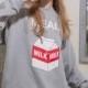School Style Oversized Vogue Sweet Printed Scoop Neck Alphabet Spring Casual Hoodie - Bonny YZOZO Boutique Store