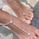 Big Rhinestone silver barefoot sandals..beach wedding barefoot sandals..yoga carnival accessories..foot jewelry..bridesmaid barefoot sand