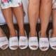 Bridesmaid Slippers Personalised Wedding Slippers Bride slippers , Bridesmaid Gift, Bridal Party , Hen Weekend  Open Toes Spa Slippers