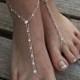 Big Rhinestone rose gold barefoot sandals..beach wedding barefoot sandals..yoga carnival accessories..foot jewelry..bridesmaid barefoot sand