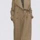 British Style Double Breasted Wool Lattice Suit Tie Wool Coat Overcoat - Bonny YZOZO Boutique Store