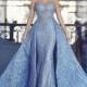 Luxury Blaues Abendkleid A Linie Spitze Abendkleider Günstig Online Modellnummer: XY188