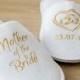 Mother of the Bride Personalised Wedding Slippers Bride, Bridesmaid Gift, Bridal Party , Hen Weekend  closed toe Spa Slippers