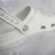 Swarovski Crystal White Croc Bridal Clog Wedding Croc Women Shoe Bride Sandal Size 6, 7, 8, 9, 10, 11, 12 Bridal Croc Wedding Arthritic Shoe
