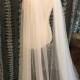 Plain Wedding Cape Veil__ 108"W x 120"L, Bridal Shoulder Veil, White/ Off White/ Ivory__ (CV01)