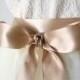 Tan Wedding Sash - Light Brown Sash, Brown Bridal Belt, Cafe Latte Sash, Satin Ribbon Belt, Bridesmaid Sash, Flower Girl Sash, 1.5 Inch Wide