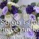 Wedding Bouquet, Bridal Bouquet, Bridesmaid Bouquet, Silk Flower Bouquet, Wedding Flower, 17 Pc Package, Purple, Lavender, Lily of Angeles