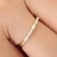 14k Gold Diamond Wedding Ring / 14k Gold Half Eternity Baguette Diamond Wedding Ring / Diamond Stacking Ring / Rose Gold Ring