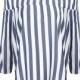 Vogue Sexy Sweet Solid Color Bateau Off-the-Shoulder Summer Casual Stripped Blouse - Bonny YZOZO Boutique Store