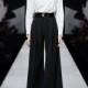 Street Style Scoop Neck Summer 9/10 Sleeves Outfit Wide Leg Pant Long Trouser Belt Top - Bonny YZOZO Boutique Store