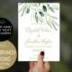 Olive Branch Wedding Invitation Template - Gold - Rustic Watercolor-DIY Printable Wedding Invitation-PDF-Instant Download