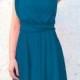 Bridesmaids dress, Infinity dress in blue petrol color,   dress with matching tube top