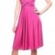 Convertible dress in fuchsia color, Bridesmaid  dress with matching tube top
